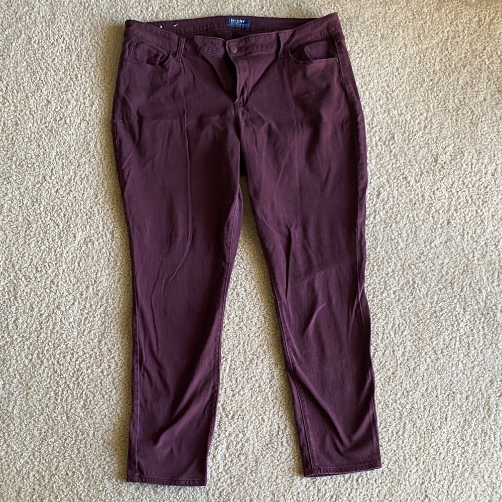 Women's Burgundy Jeans